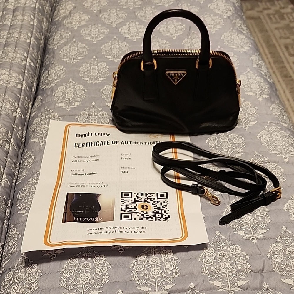 Prada Black Mini Bag with Structured Design